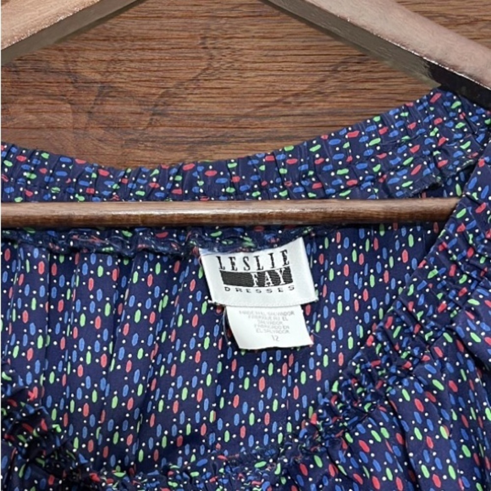 Size 12: 90’s Vintage Leslie Fay Abstract Print Pleated Skirt - Picture 4 of 5